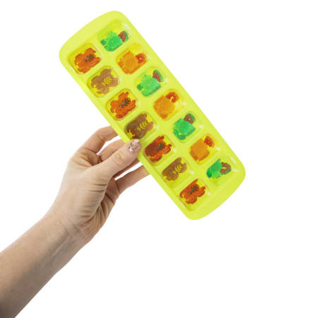 Ice Cube tray w/creepy gummy asst.