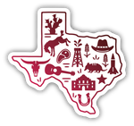 Texas Icons Sticker