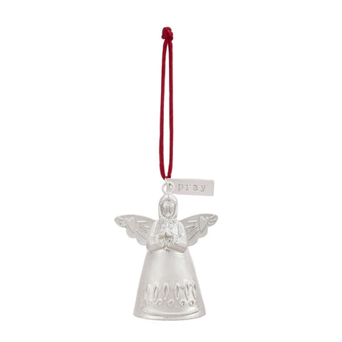 Pray mini bell angel ornament