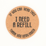 If you can read this Cork Coaster