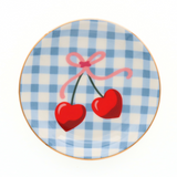 Gingham Cherry Trinket Tray