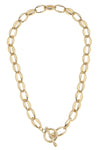 Micah Chain link toggle gold necklace