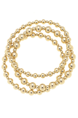 Emory Ball Bead Stretch Bracelet Set 3