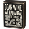 Dear Wine Box Sign