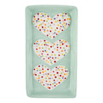 Polka dot heart trinket tray