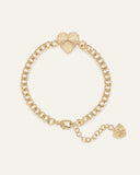 Adorned Heart Chain Bracelet