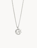 Silver Shooting Star/Moon Sea La Vie Necklace