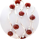 Silver Crystal Bead Stretch Bracelets