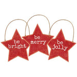 Lg Star be jolly ornaments