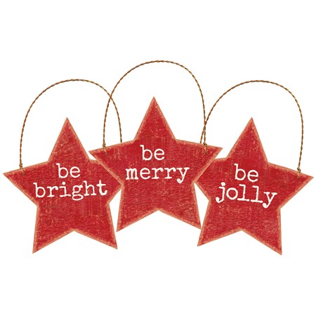 Lg Star be jolly ornaments