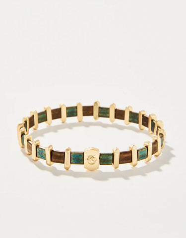 Tila Stretch bracelet green/brown