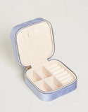 Blue velvet jewelry case