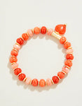 Red stone stretch bracelet