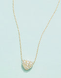 Sparkling heart white opal necklace