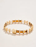Lila stretch bracelet tortoise/cream
