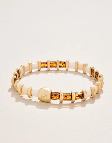 Lila stretch bracelet tortoise/cream