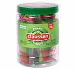 Claussen jar of gummy pickle spears (green apple)