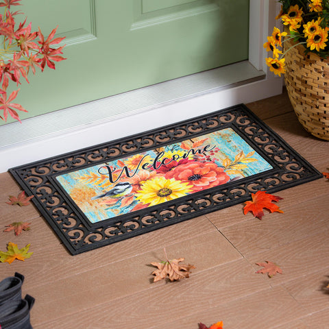 Fall Welcome Flower/Bird switch mat