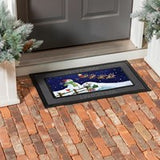 Santa & Snowman Sassafrass mat