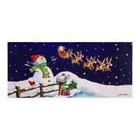 Santa & Snowman Sassafrass mat