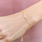 Baguette bow bracelet