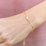 Baguette bow bracelet
