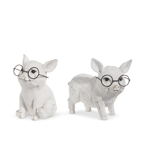 Little pigs with glasses