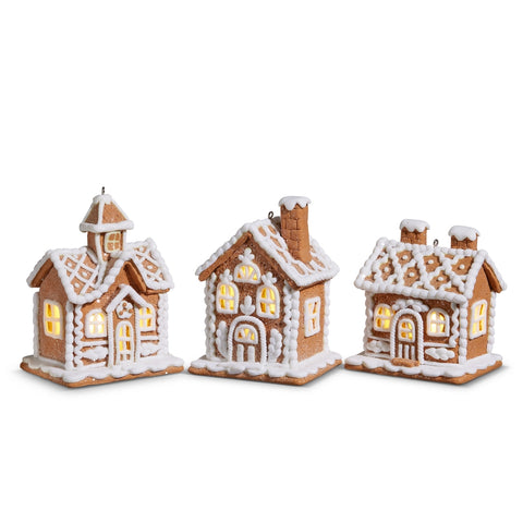Lighted Gingerbread house ornament