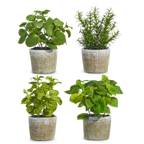 Potted Faux Herbs