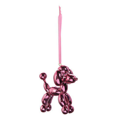 Pink dog ornament