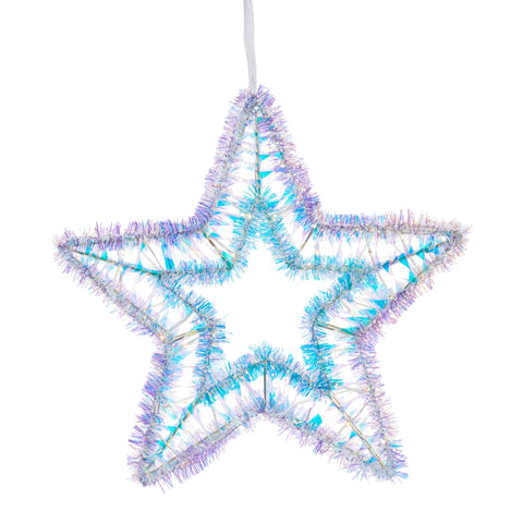 16"Lighted Iridescent Star Ornament