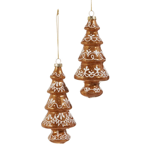6" Glitter Gingerbread tree ornament