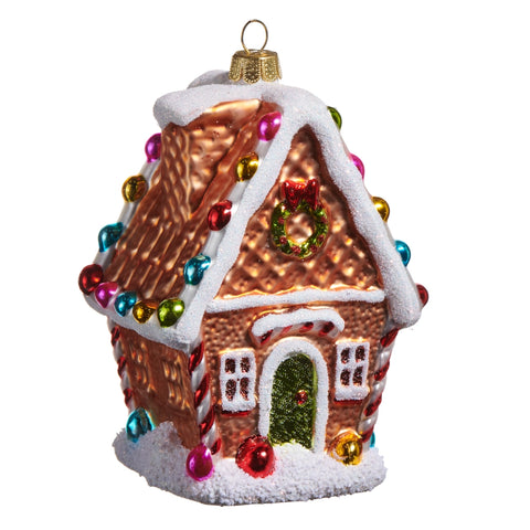 Brown Gingerbread House Ornament