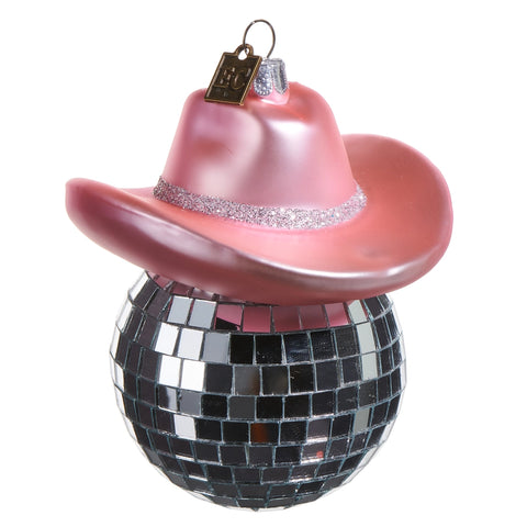 Pink Shiny Cowboy Hat Ornament