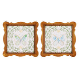 Butterfly art in scalloped frame (pickup only)