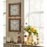 Butterfly art in scalloped frame (pickup only)