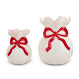Bow Ruffled Vases