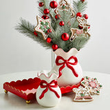 Bow Ruffled Vases
