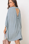 Light denim dolman sleeve top 2XL