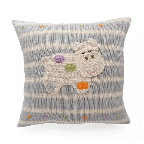 Hippo Pillow Crocheted