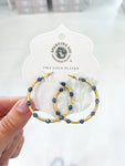 Calm Waters Hoop Earrings Blue Coral