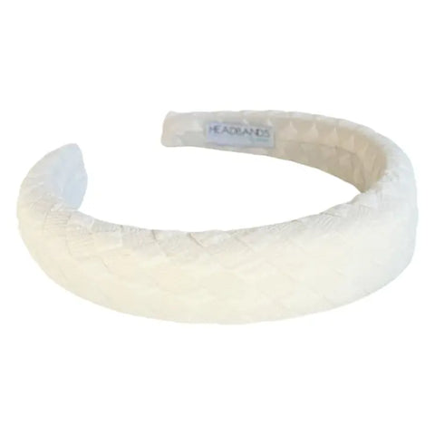 white padded headband