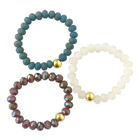 asstorted small crystal stretch ring