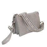 Stefani crossbody/wristlet gray