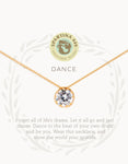 Dance/Gem gold earrings