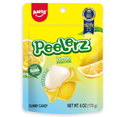 Amos Peelerz Gummy Sour lemon peg bag