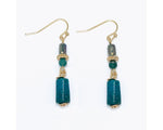 Stone and gold earrings