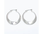 Polished Silver Hoop Earrings
