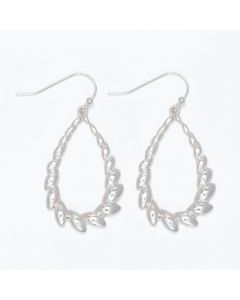 Decorative Silver teardrop earrings