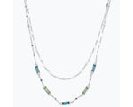 Silver crystal necklace